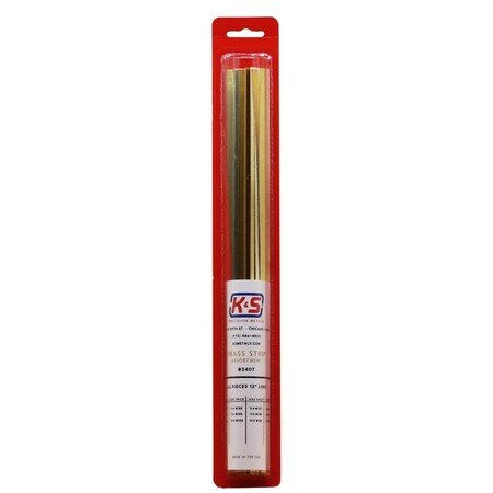 K&S Precision Metals K&S 12 in. L Mill Brass Assorted Strip 3407